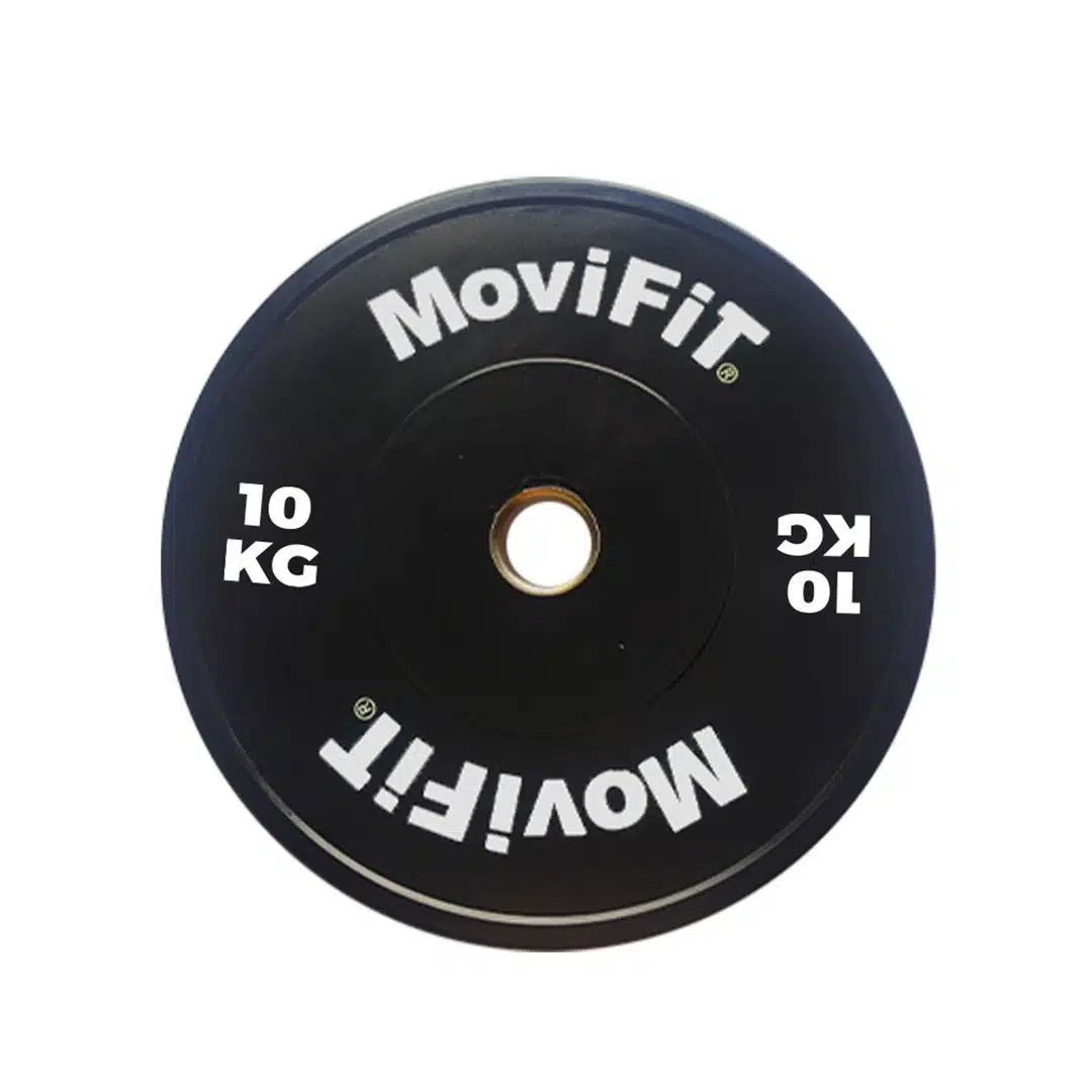 Disco Bumper Olímpico Negro 10KG OK2006-1 Movifit