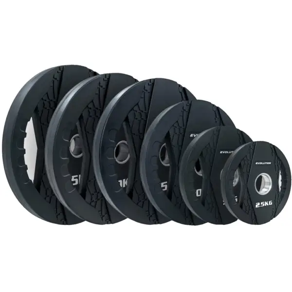Disco Olímpico Encauchetado Premium 20 KG Evolution