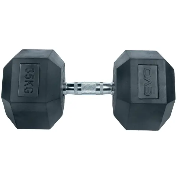 Mancuerna Hexagonal Encauchetada 35 kg Evolution