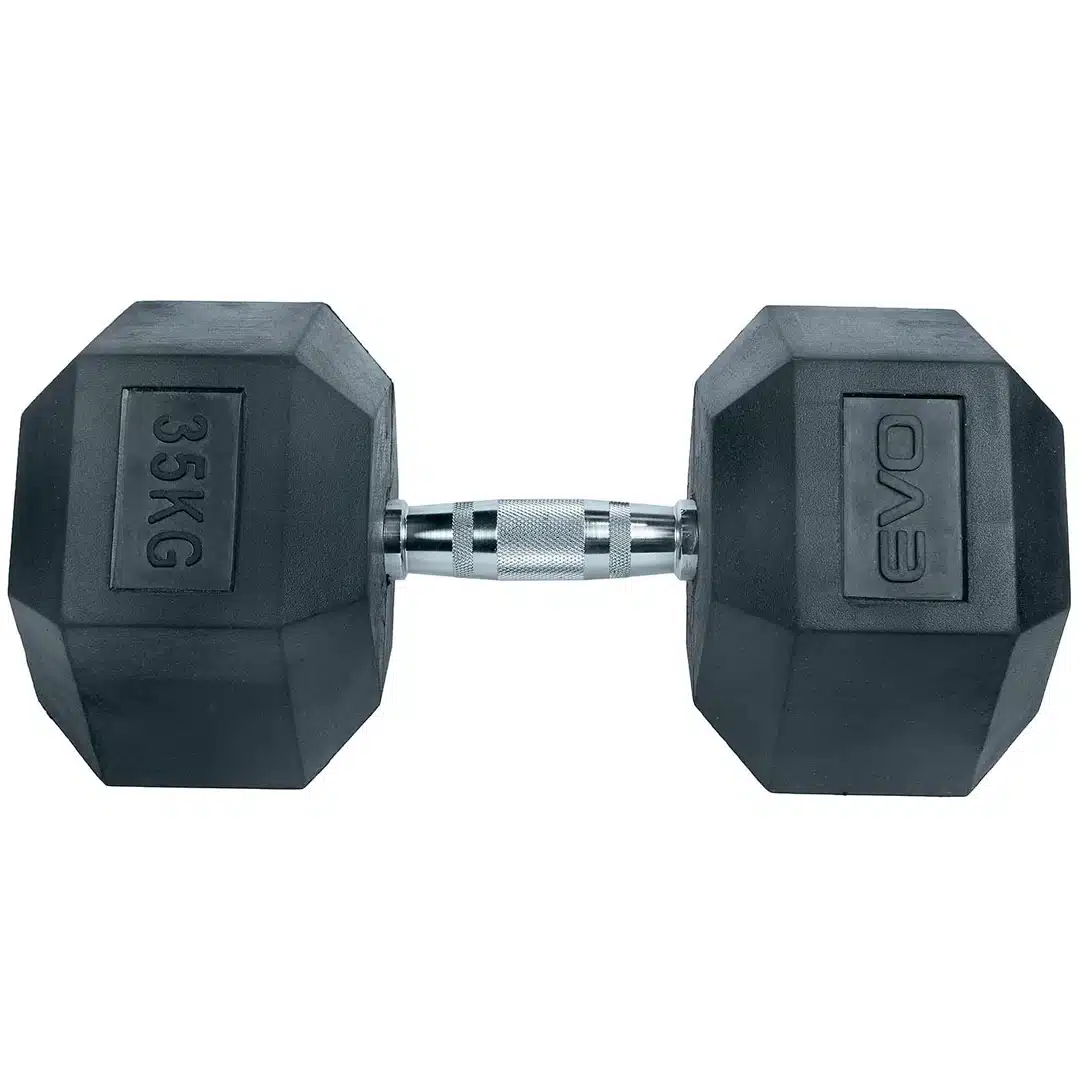 Mancuerna Hexagonal Encauchetada 35 kg Evolution