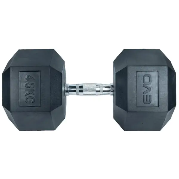Mancuerna Hexagonal Encauchetada 45 kg Evolution