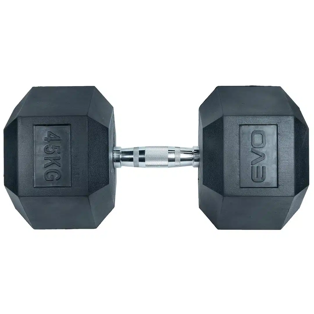 Mancuerna Hexagonal Encauchetada 45 kg Evolution