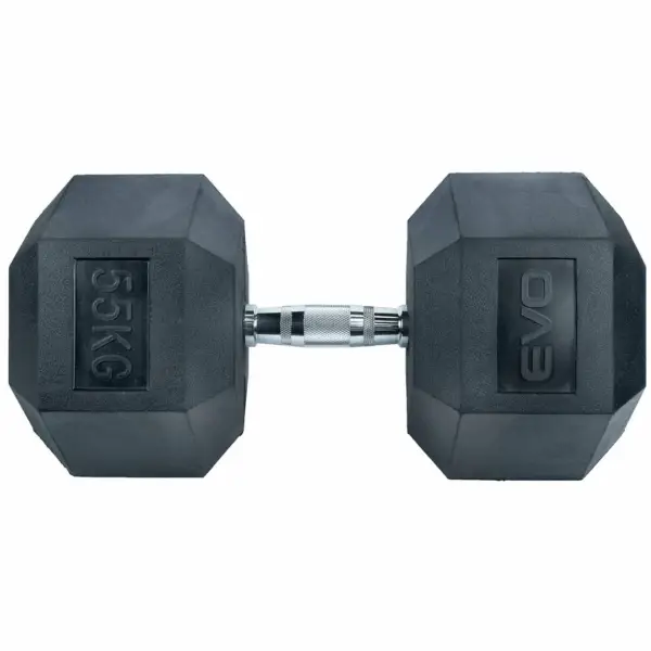 Mancuerna Hexagonal Encauchetada 55 kg Evolution