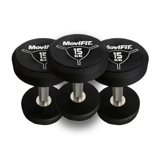 Mancuerna Redonda Premium en Uretano 15kg OK1038A Movifit